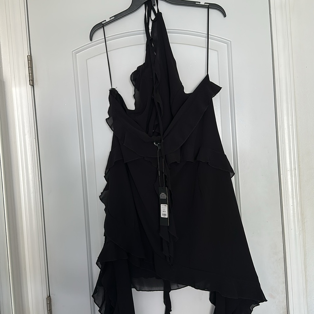 NWT Fashion Nova Ruffles and Roses Midi Dress Black Sz 2X - Picture 14 of 16